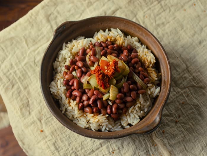 Red Beans and Rice, plated and ready to serve