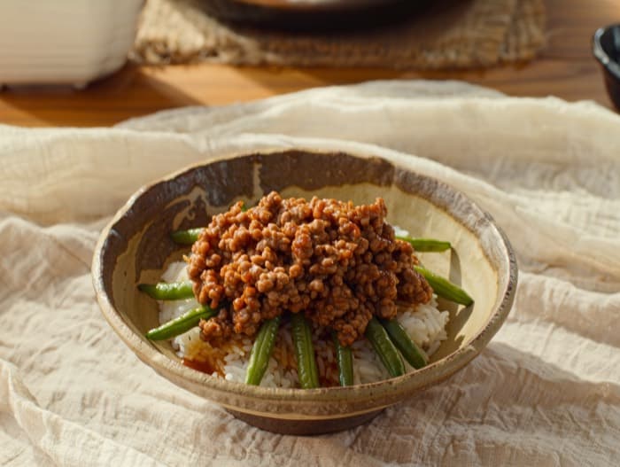 Korean-Style Beef Bowls, plated and ready to serve