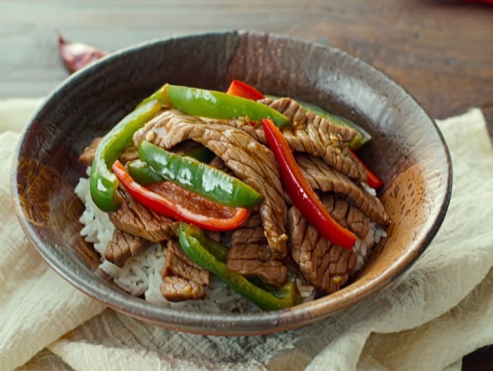 Pepper Steak Stir-Fry, plated and ready to serve