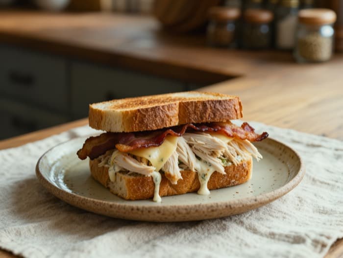Chicken Bacon Ranch Melts, plated and ready to serve