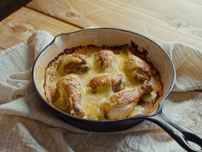 Chicken Enchilada Skillet, plated and ready to serve